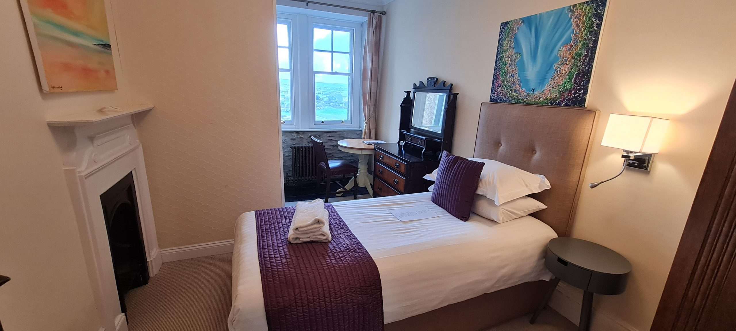 Classic Single Room with moor view at Camelot Castle Hotel Tintagel
