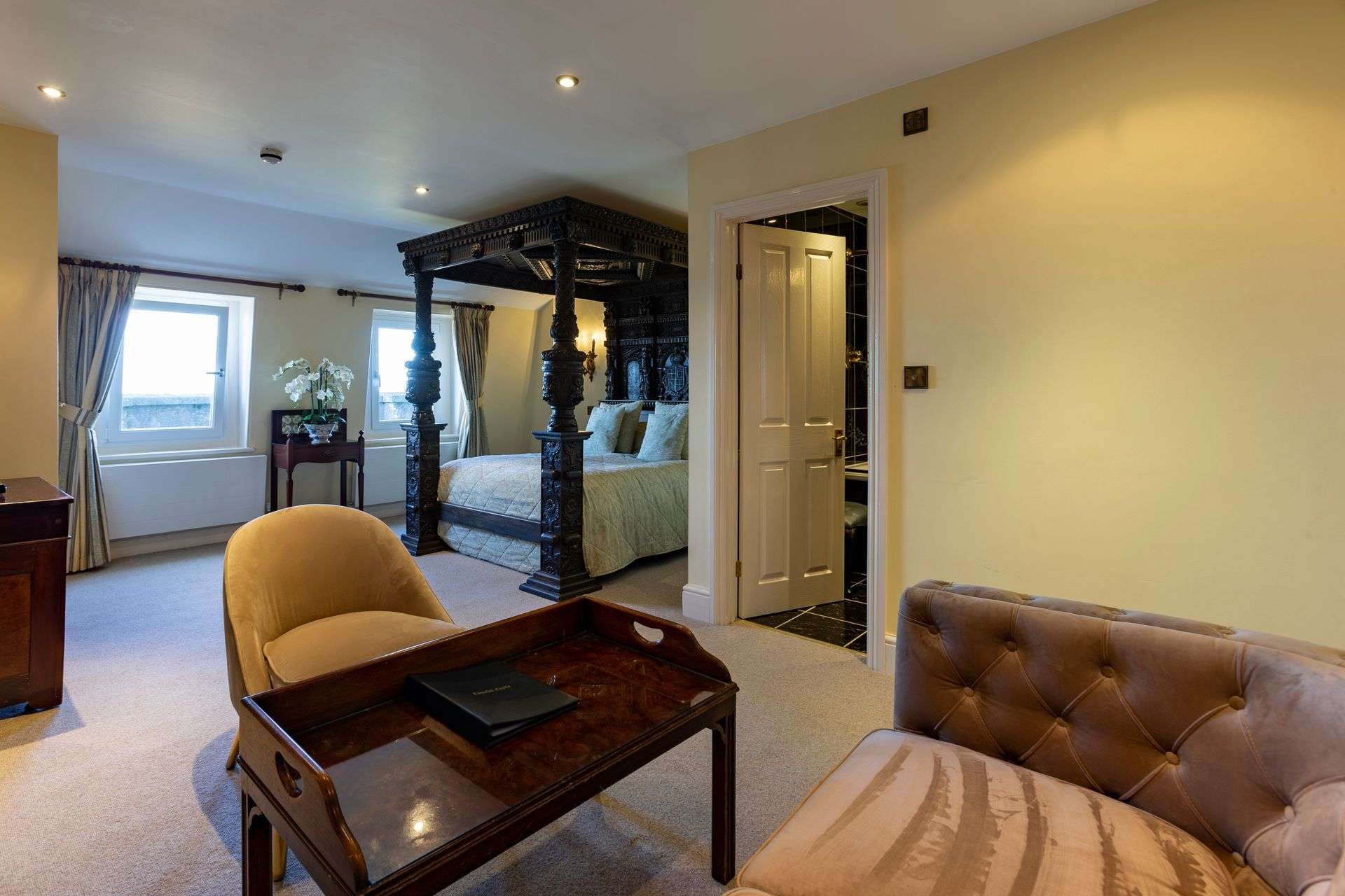 Deluxe Four Poster bedroom image Camelot Castle Hotel Tintagel