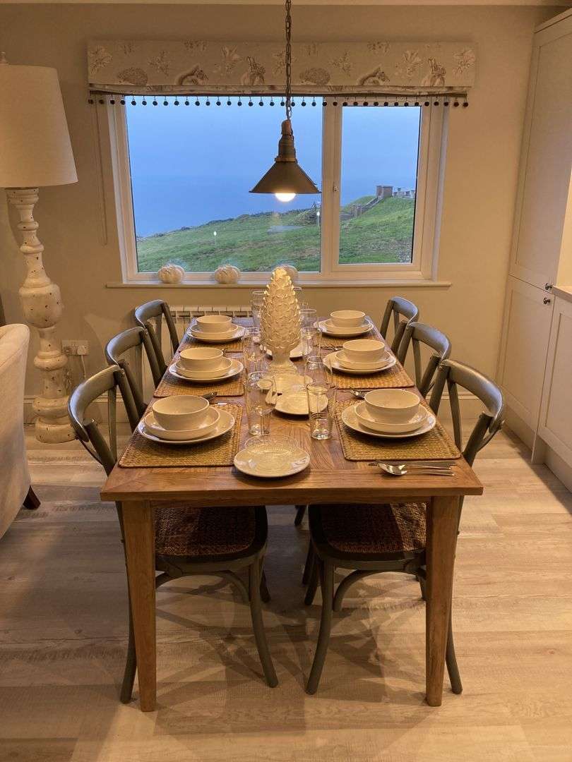 Dining area in Luxury Self Catering Apartment No. 1 with sea views