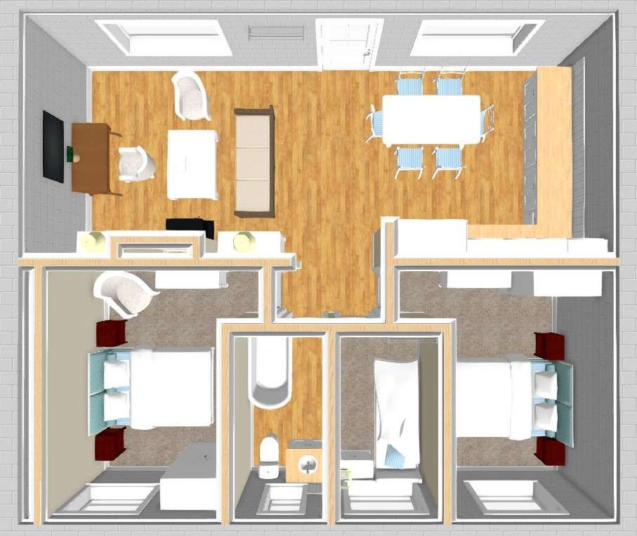 Floor plan of Luxury Self Catering Apartment No. 2 at Camelot Castle Hotel
