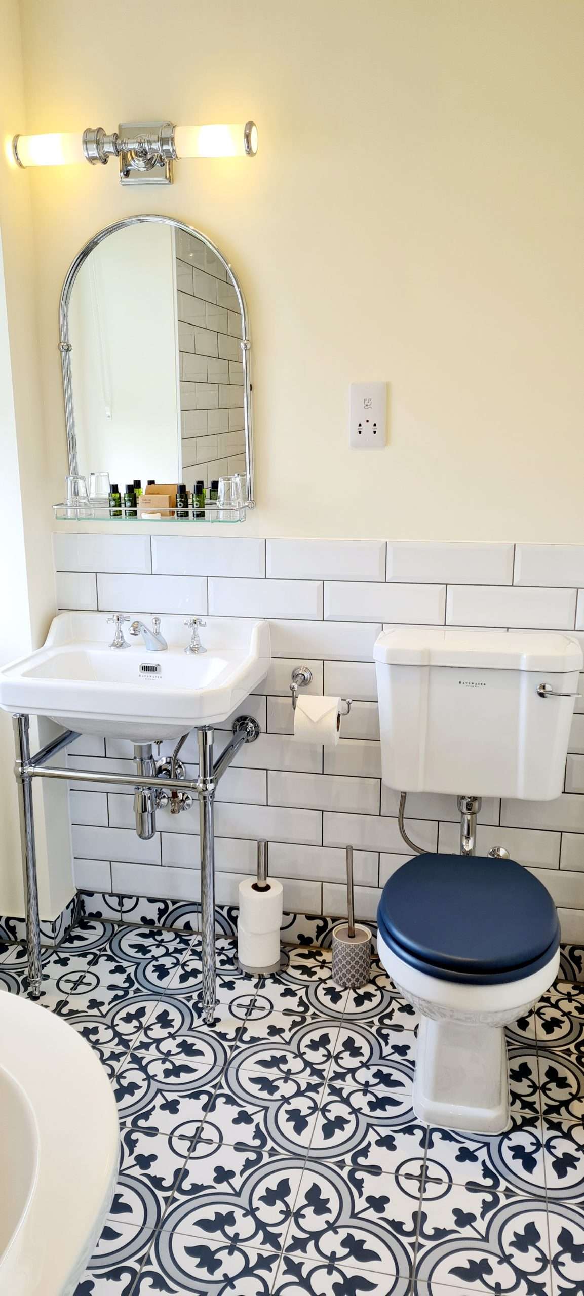 North Tower Suite bathroom vanity and wash basin