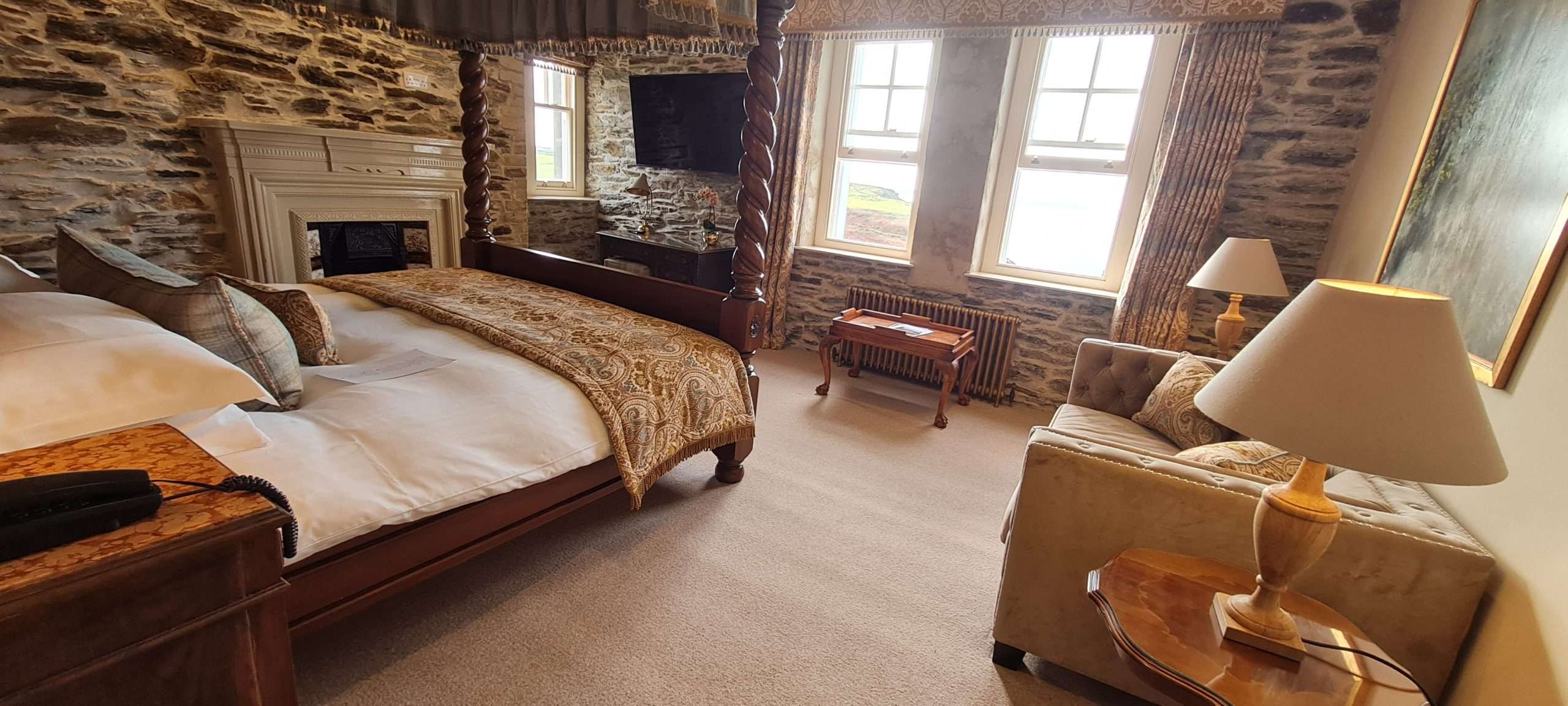 South Tower Junior Suite seating area with coastal views