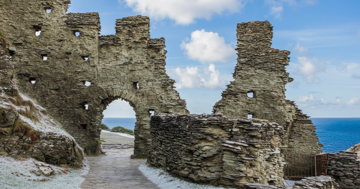 Tintagel Castle in December