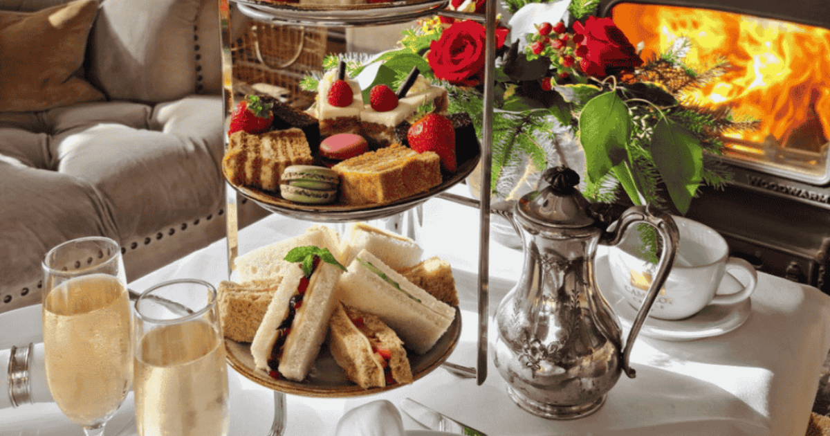 afternoon tea at Camelot Castle