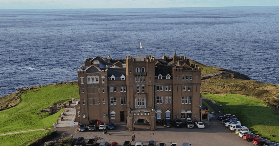 Camelot Castle from a drone