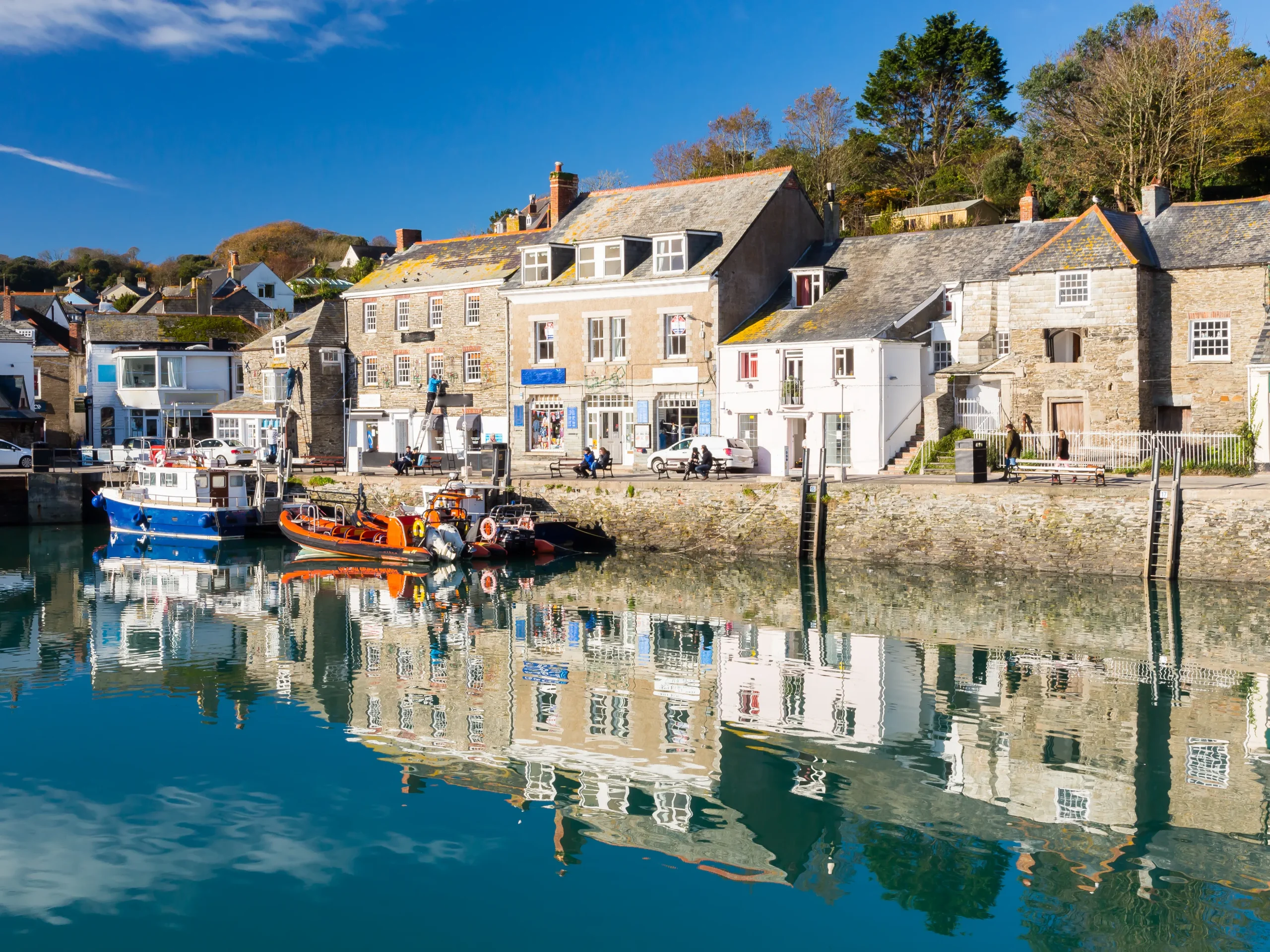 Padstow harbour in Cornwall, a popular stop on a North Cornwall road trip itinerary